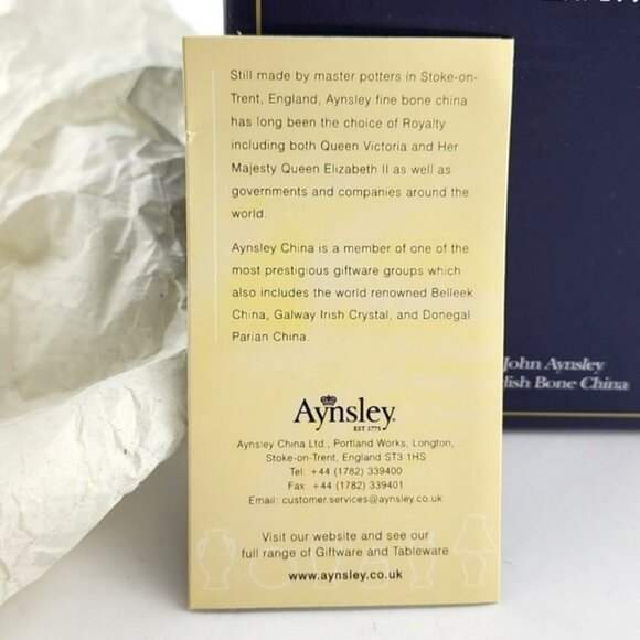 Aynsley Wild Tudor Teddy Bear Figurine English Fine Bone China Original With Box - Picture 10 of 14